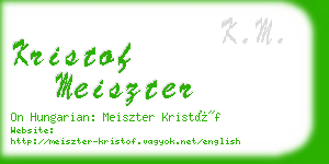 kristof meiszter business card